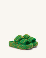 Lexi Terry Slide Sandal - Green