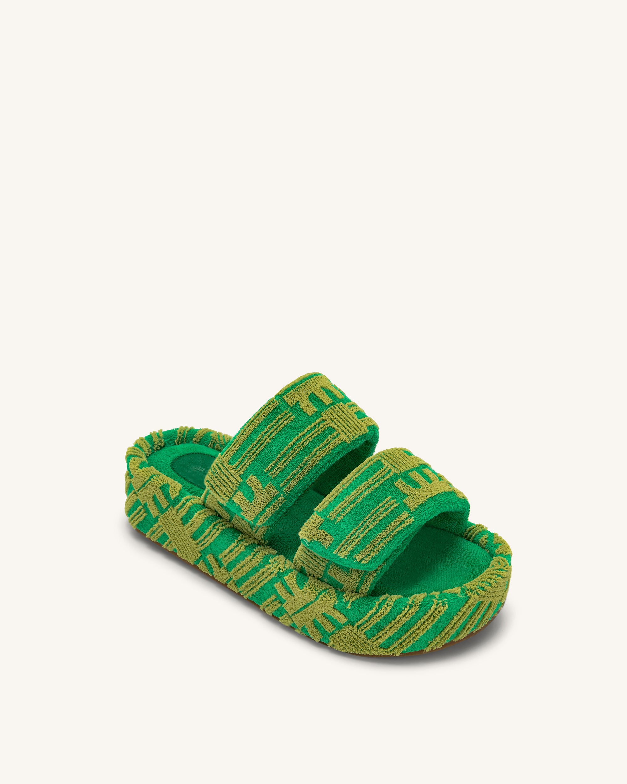 Lexi Terry Slide Sandal - Green