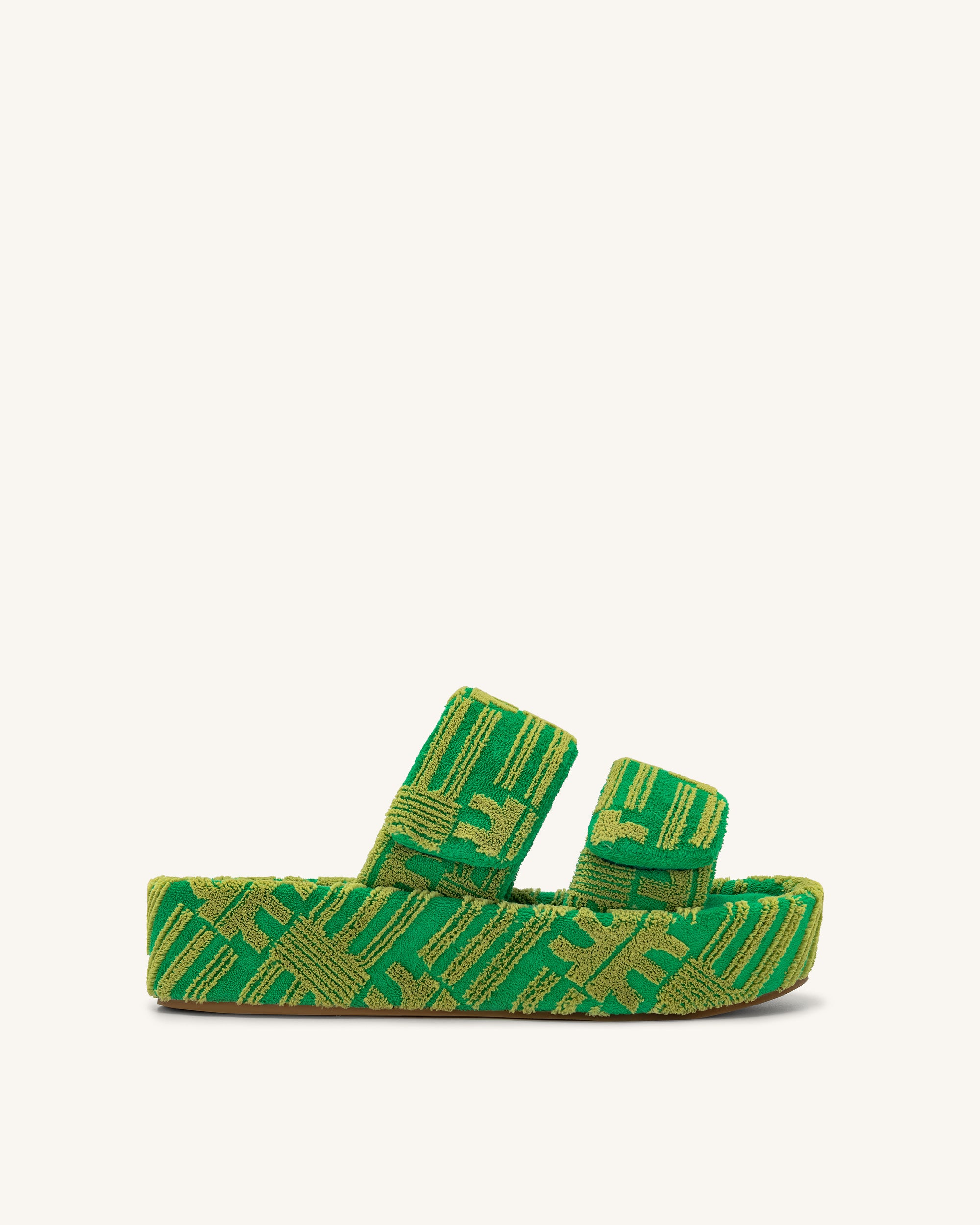 Lexi Terry Slide Sandal - Green