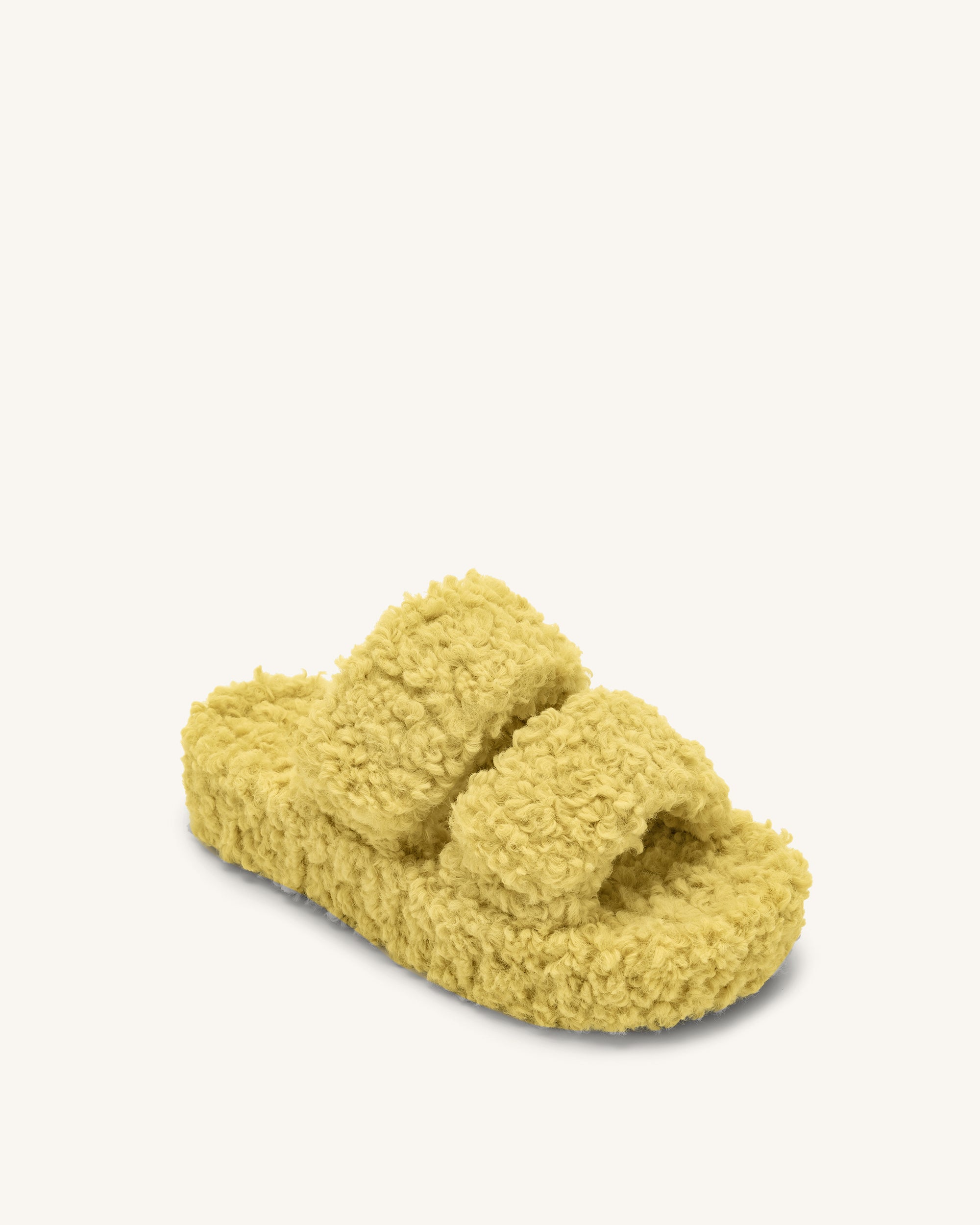 Lexi Faux Fur Platform Sandal - Yellow