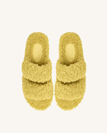 Lexi Faux Fur Platform Sandal - Yellow