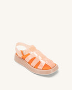 Piper Platform Sandal - Beige & Orange