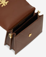 Mira Mini Flap Bag - Brown