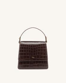 FAE Top Handle Crossbody - Nutella Croc