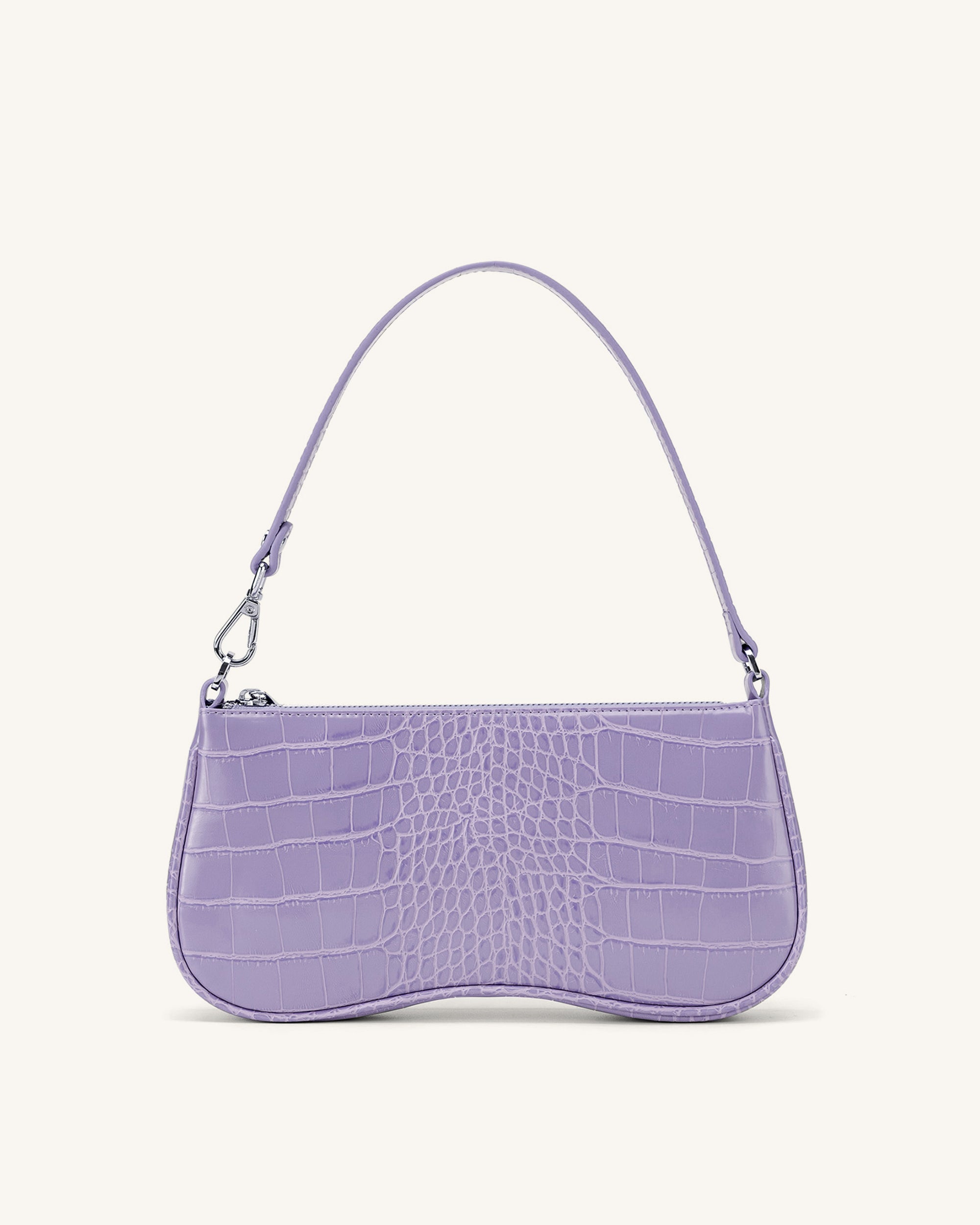 Eva Shoulder Handbag - Purple Croc