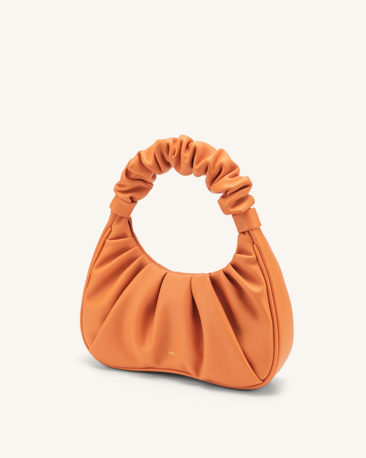 Gabbi Ruched Hobo Handbag - Orange