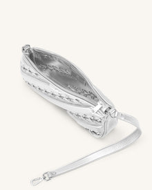 Eva Metallic Straps Shoulder Bag - Silver