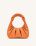 Gabbi Ruched Hobo Handbag - Orange