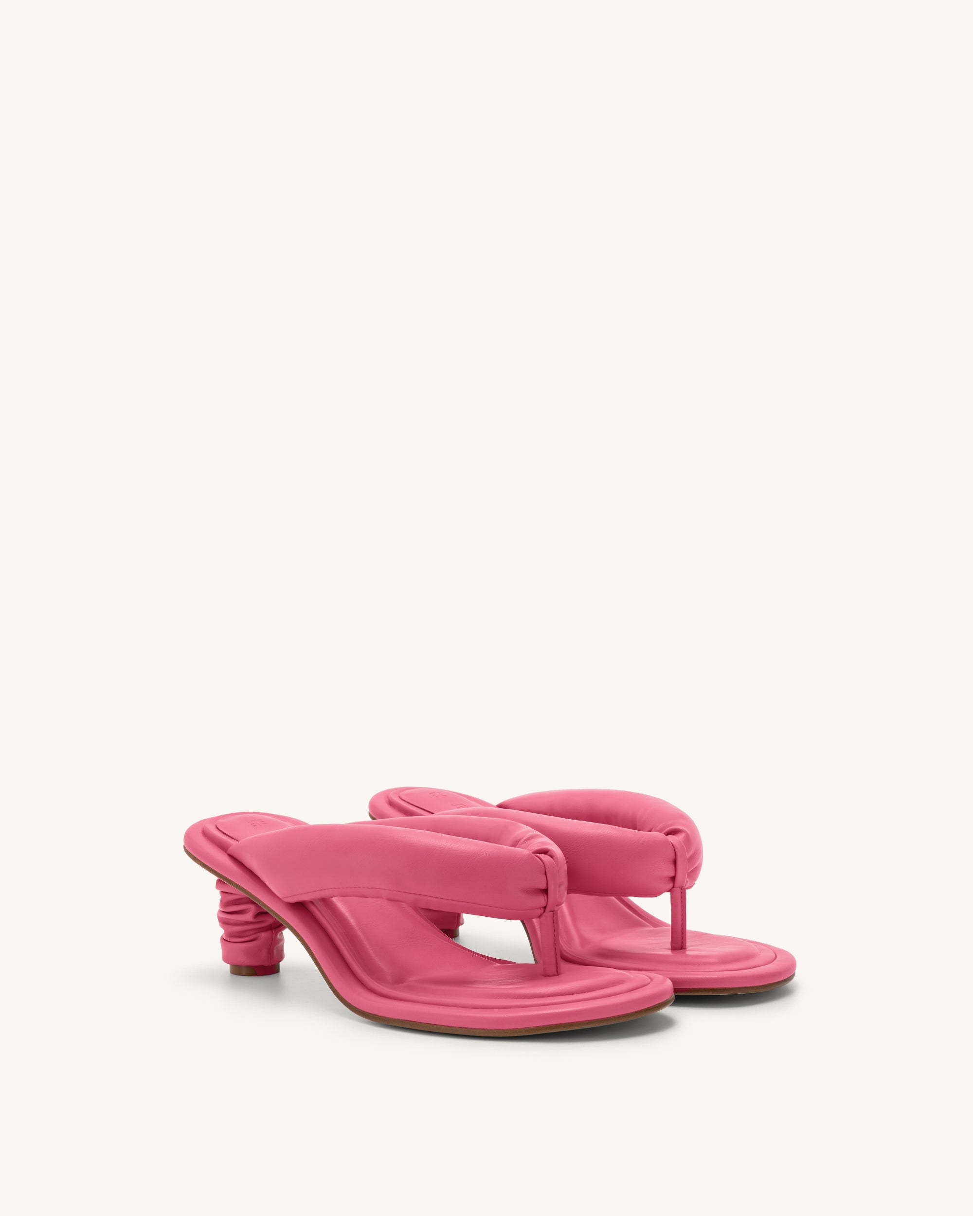 Talia Puffed Sandal - Rose Red