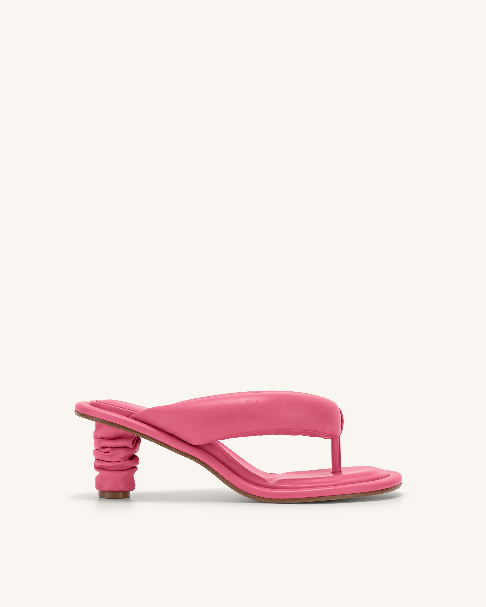 Talia Puffed Sandal - Rose Red