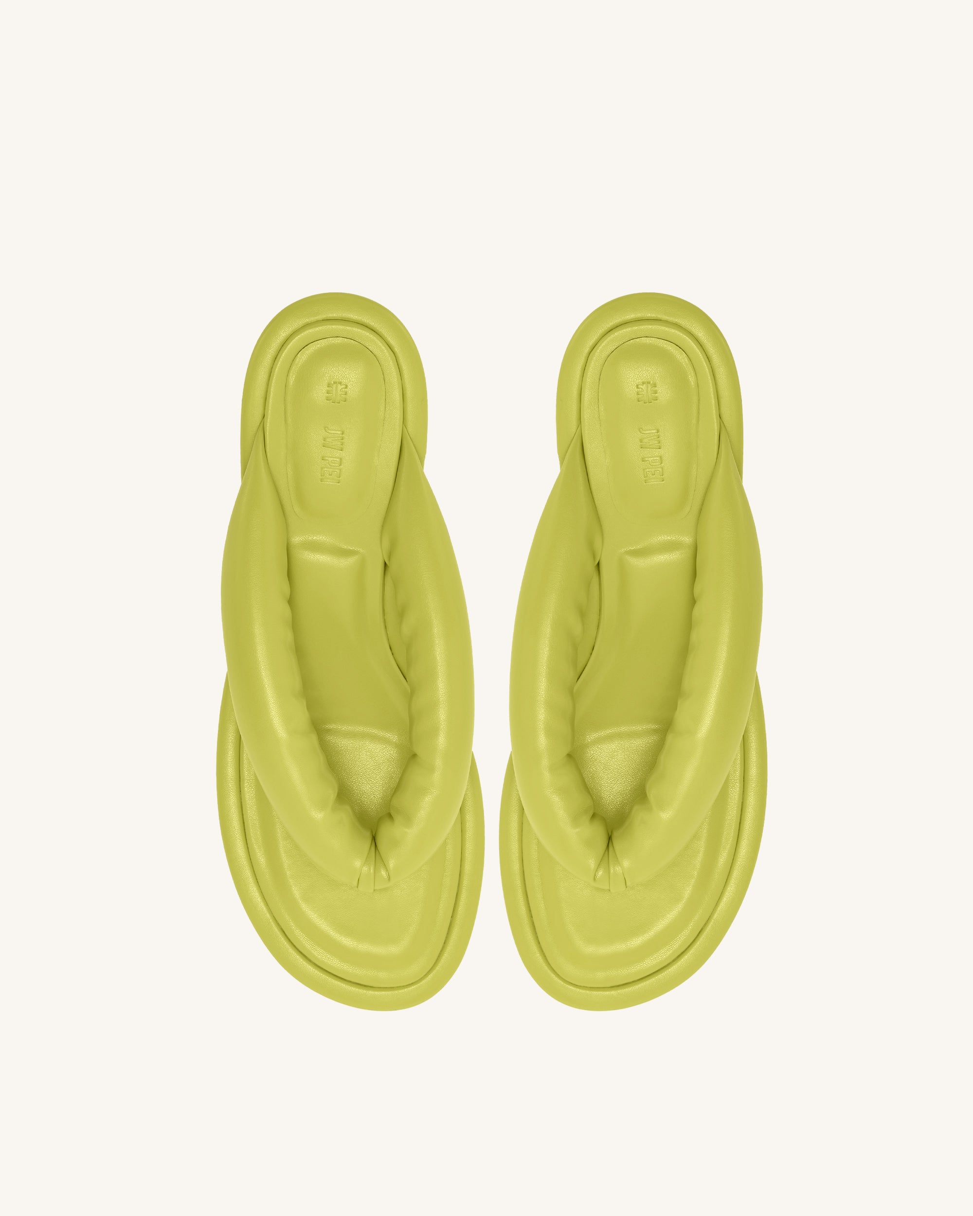 Talia Puffed Sandal - Lime Green