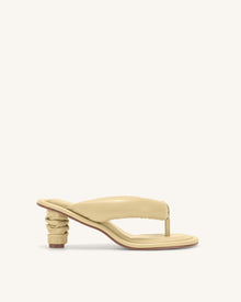 Talia Puffed Sandal - Butter