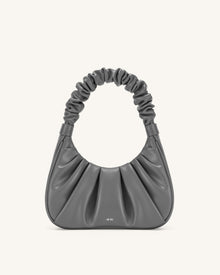 Gabbi Ruched Hobo Handbag - Gray