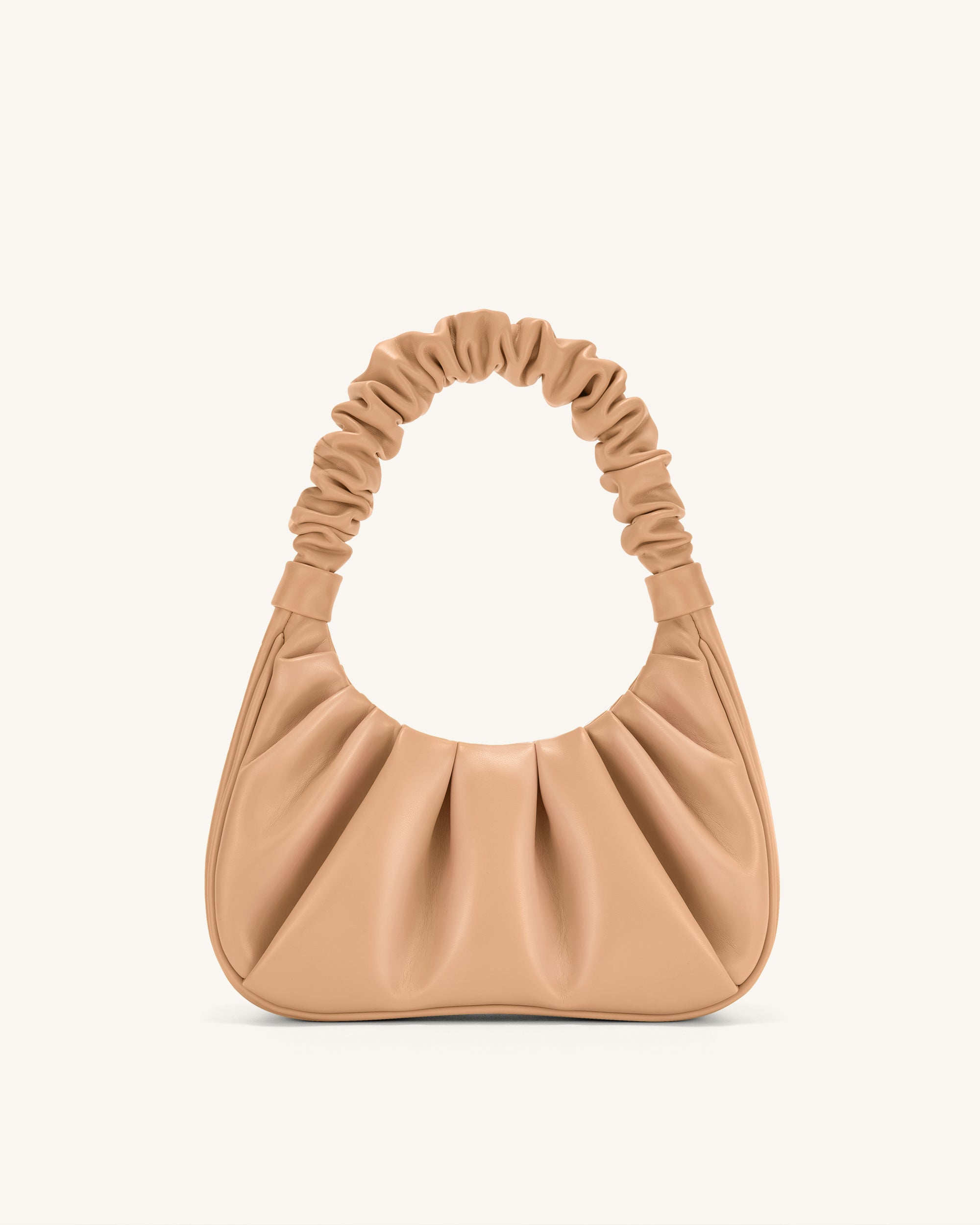 Gabbi Ruched Hobo Handbag - Cane Sugar