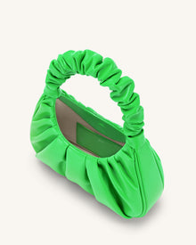 Gabbi Ruched Hobo Handbag - Neon Green