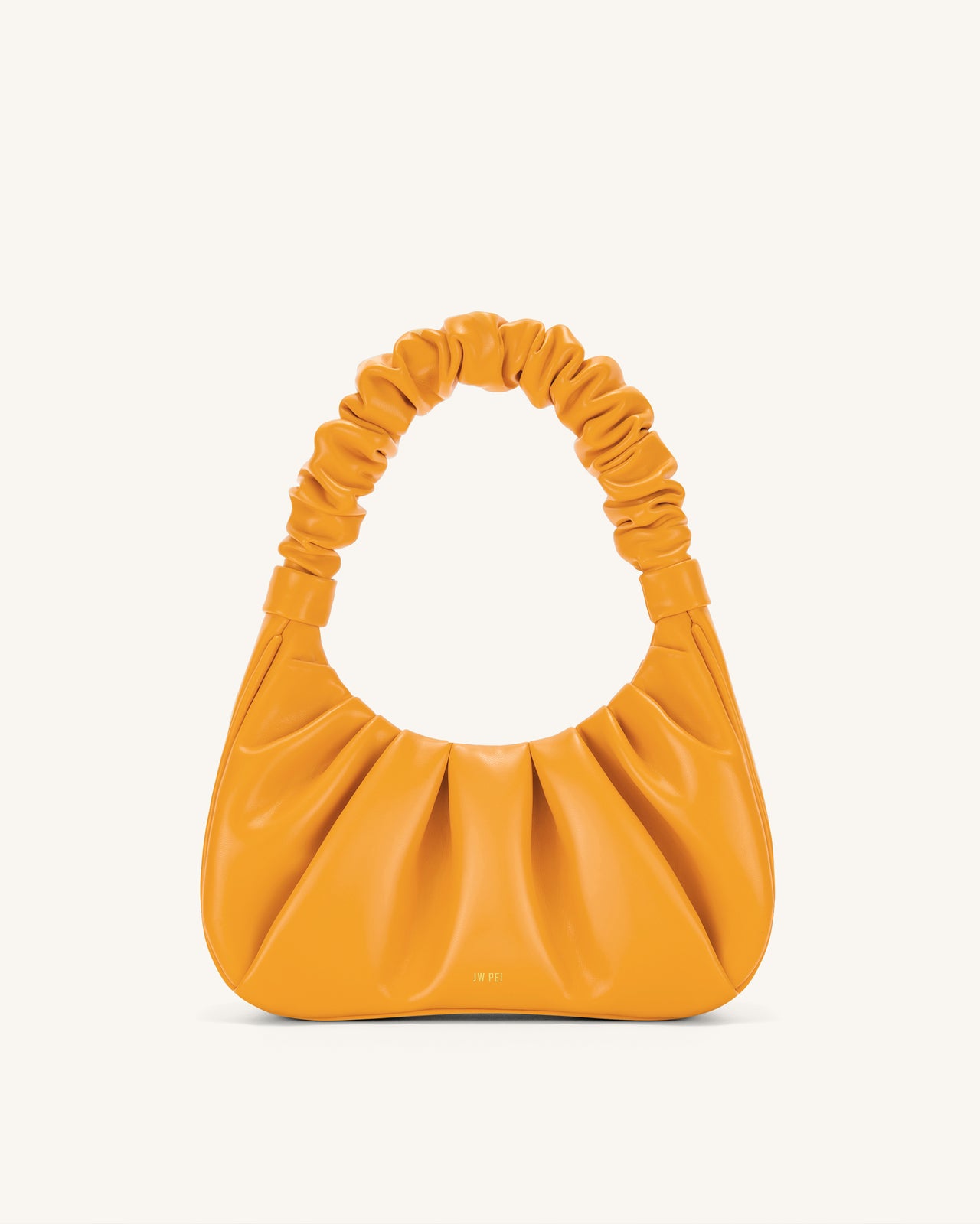 Gabbi Ruched Hobo Handbag - Candied Orange