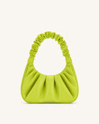 Gabbi Ruched Hobo Handbag - Cyber Lime