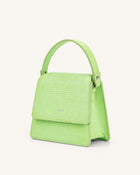 Fae Mini Top Handle Bag - Lime Green Lizard