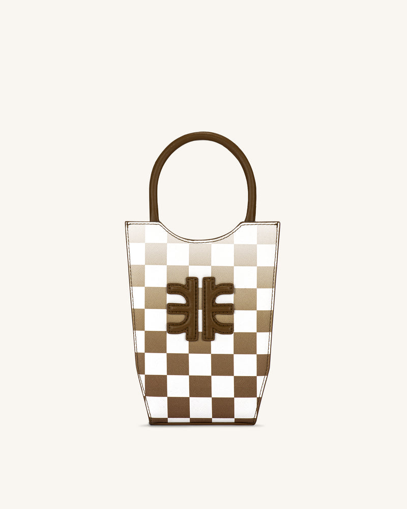 FEI Gradient Checkerboard Phone Bag - Brown