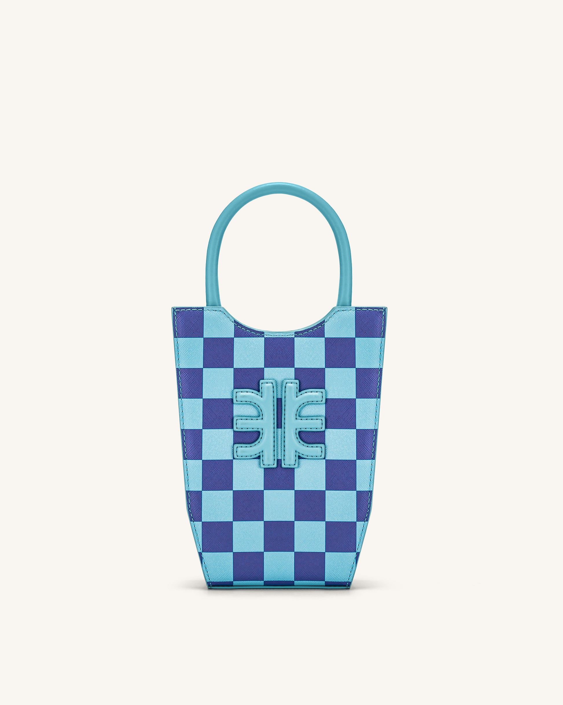 FEI Checkerboard Phone Bag - Light Blue & Dark Blue - JW PEI