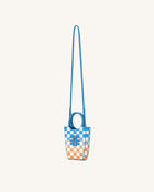 FEI Gradient Checkerboard Phone Bag - Lake Blue & Orange