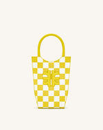 FEI Checkerboard Phone Bag - Yellow & White