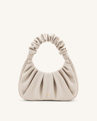 Gabbi Ruched Hobo Handbag - Ivory