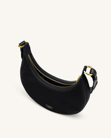 Carly Nylon Saddle Bag - Black