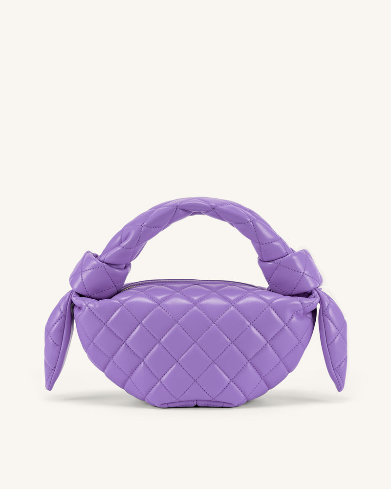 Croissant Top Handle Bag - Purple