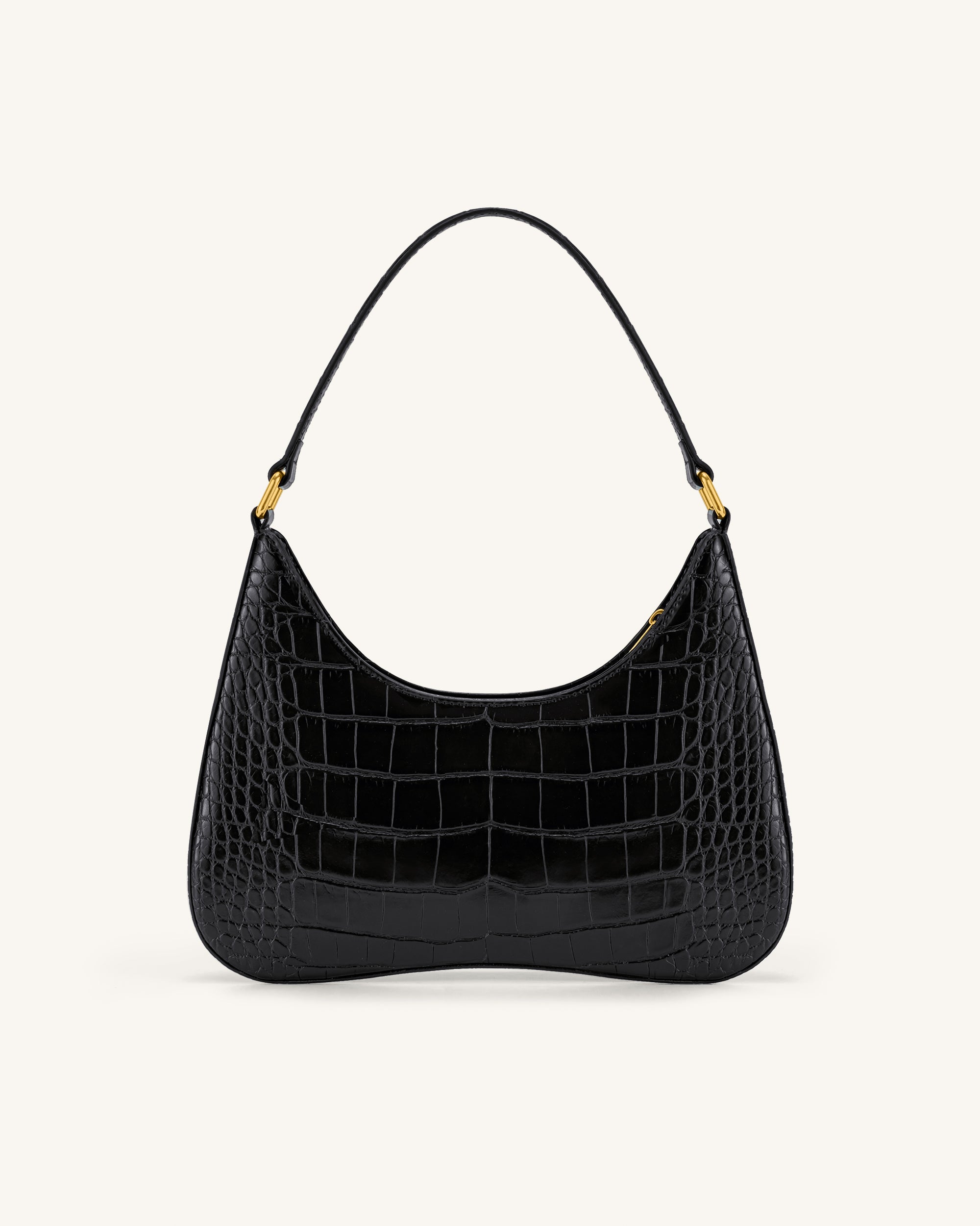 Ruby Shoulder Bag - Black Croc