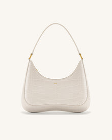 Ruby Shoulder Bag - White Croc