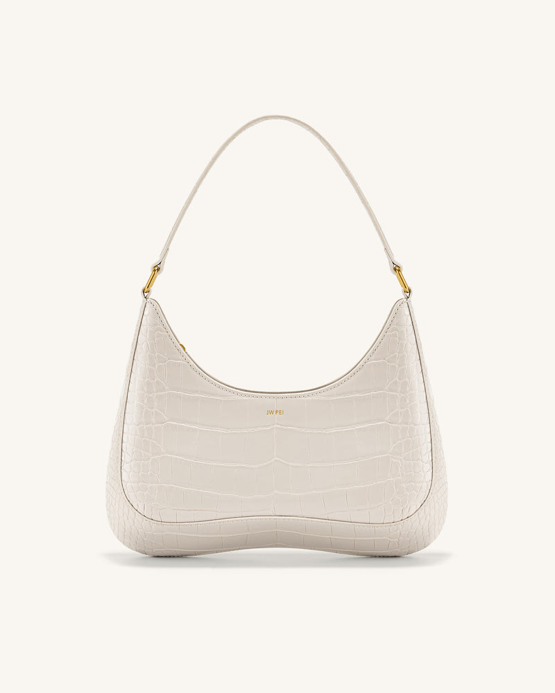 Ruby Shoulder Bag - White Croc