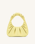 Gabbi Ruched Hobo Handbag - Light Yellow