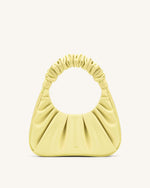 Gabbi Ruched Hobo Handbag - Light Yellow