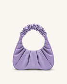 Gabbi Ruched Hobo Handbag - Purple