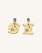 Cosmos Earrings - 18ct Gold Plated & Multicolor Zircon