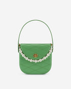 Kate Faux Pearl Bag - Grass Green