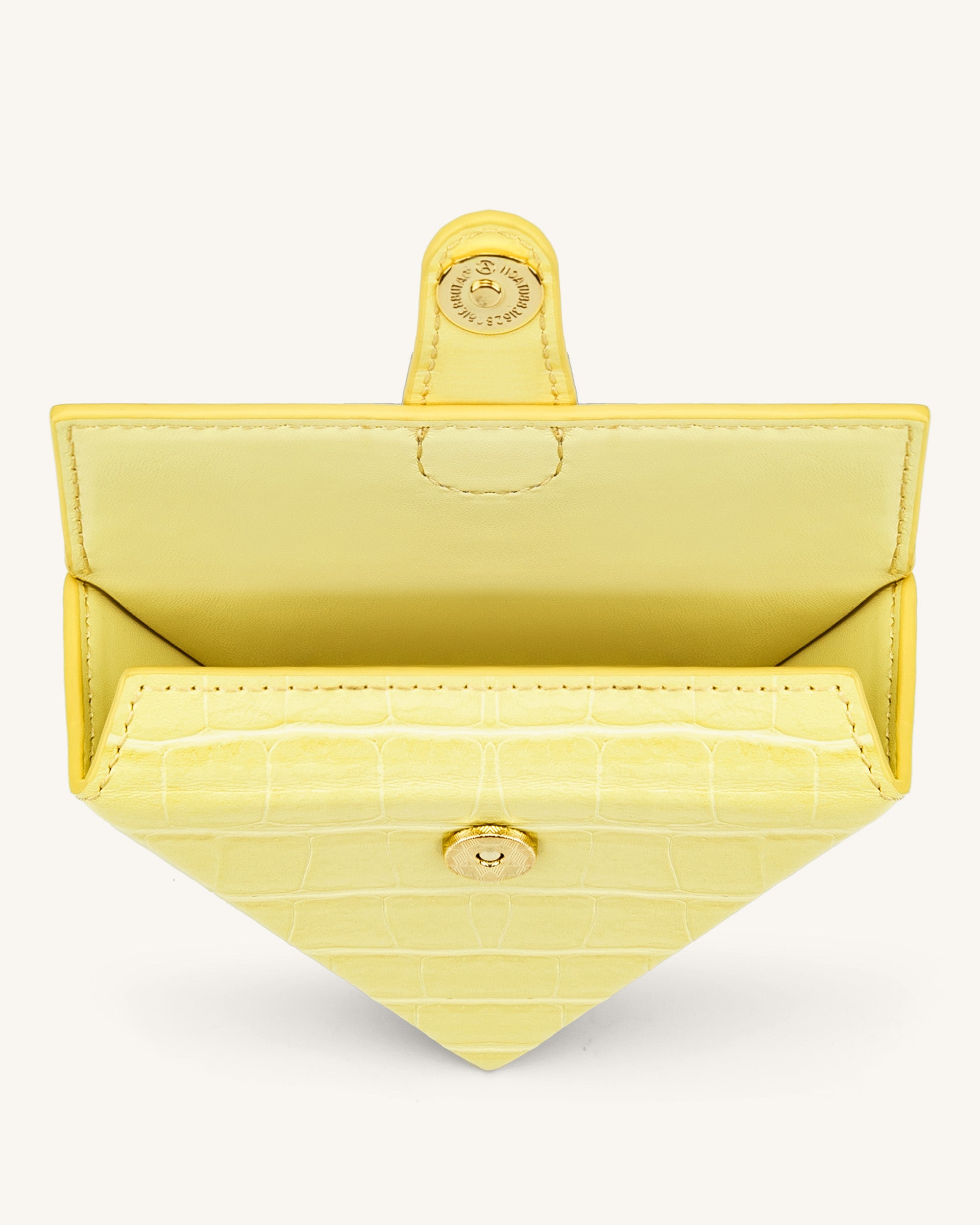 Triangle Mini Box - Light Yellow Croc