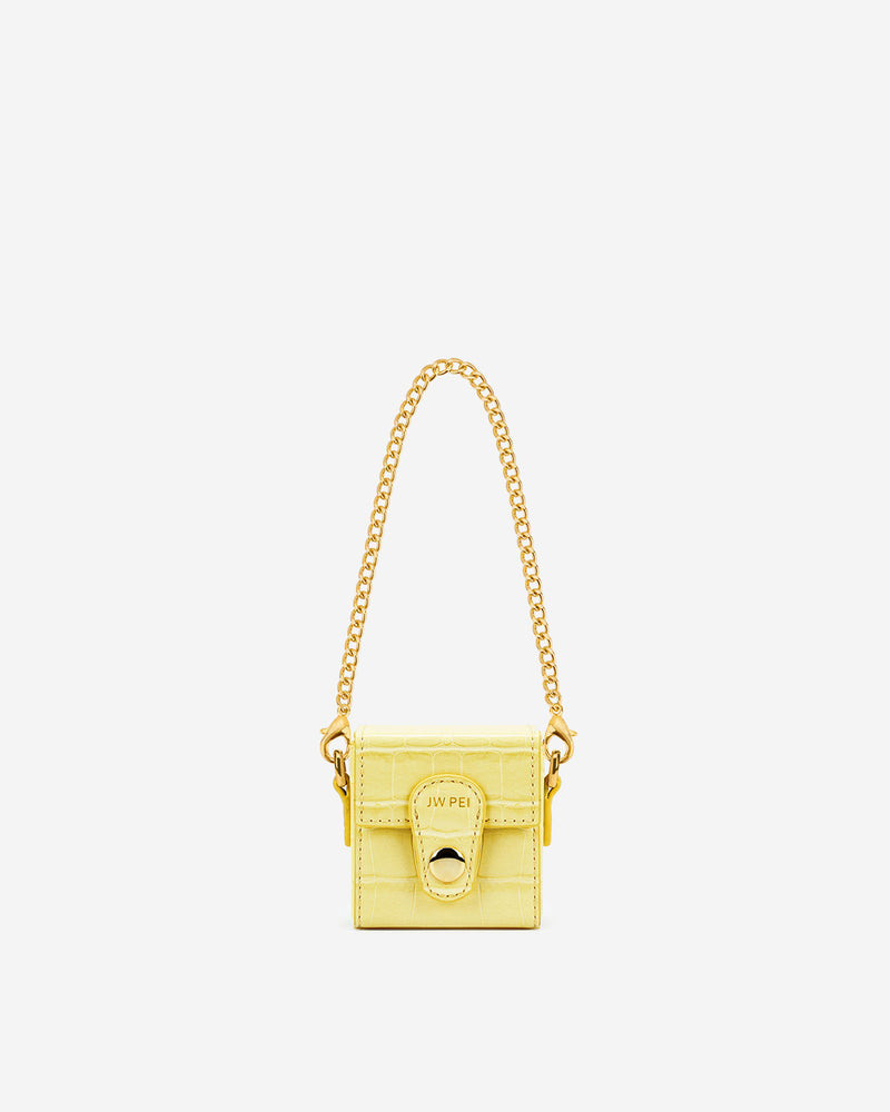 Square Mini Box - Light Yellow Croc
