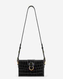 Grace Box Bag - Black Croc