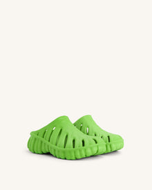 Tara Leaf Platform Clog - Neon Green