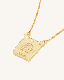 Zodiac Pendant Necklace - 18ct Gold Plated