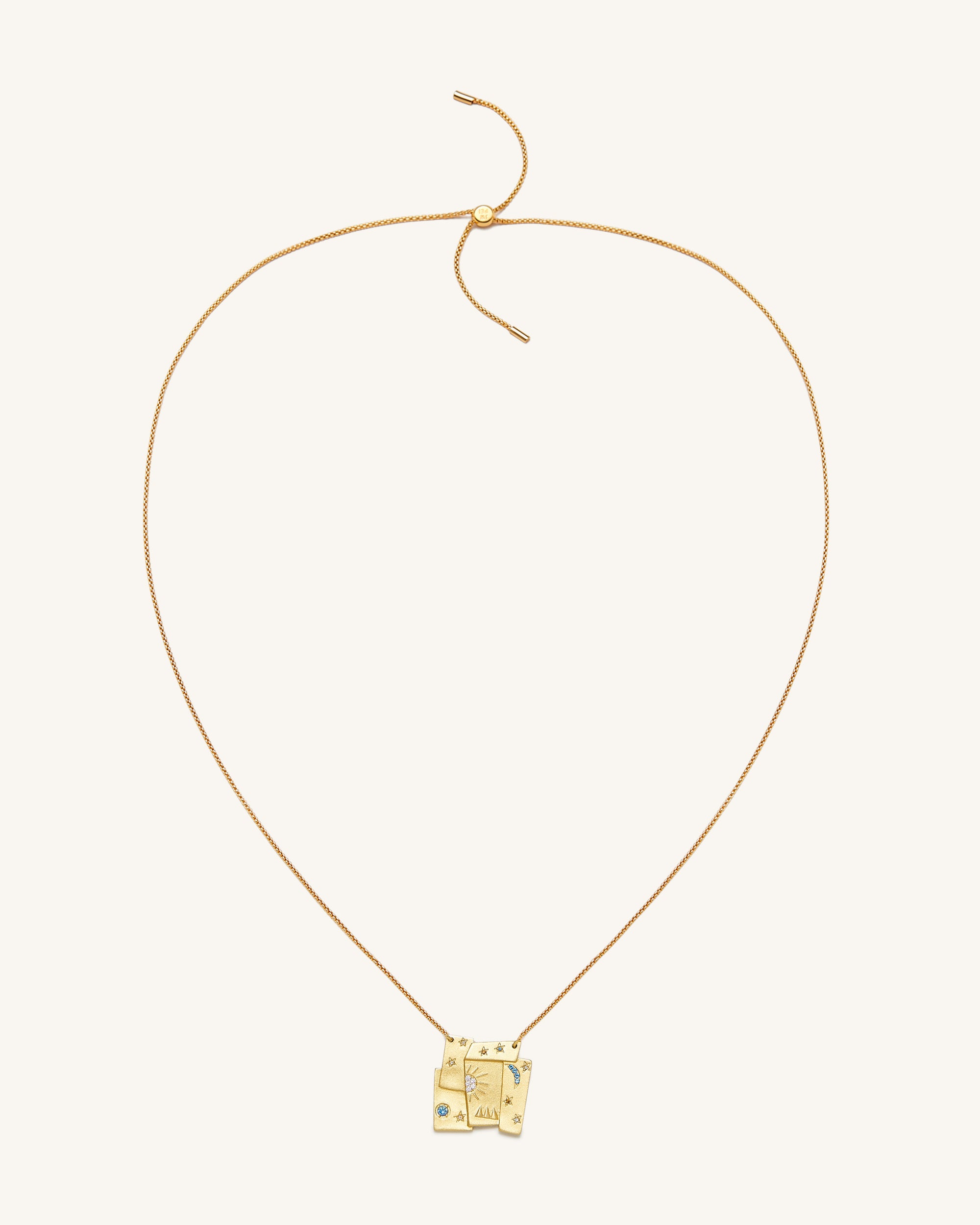 Cosmos Combination Necklace - 18ct Gold Plated & Multicolor Zircon